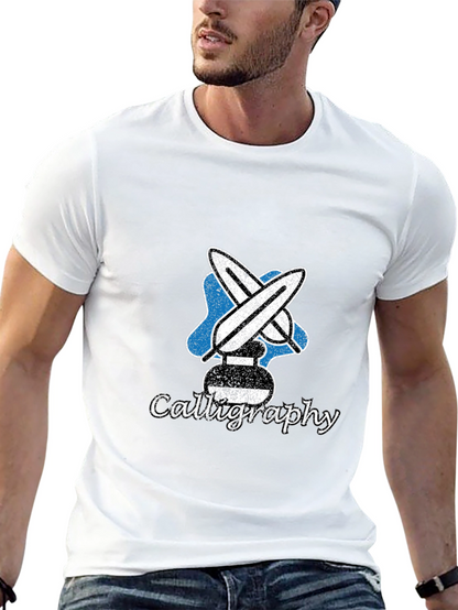 Calligraphy Tee - Artistic Ink Design