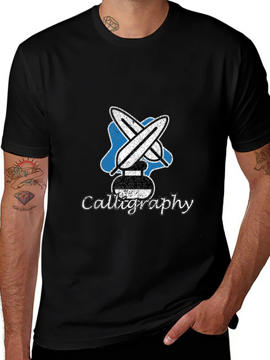 Calligraphy Tee - Artistic Ink Design