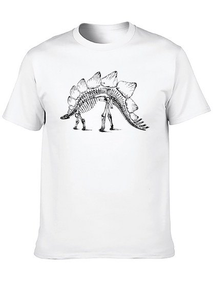 Stegosaurus Skeleton Graphic Tee - Black