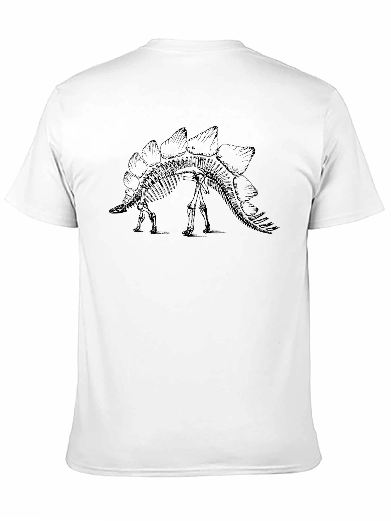 Stegosaurus Skeleton Graphic Tee - Black