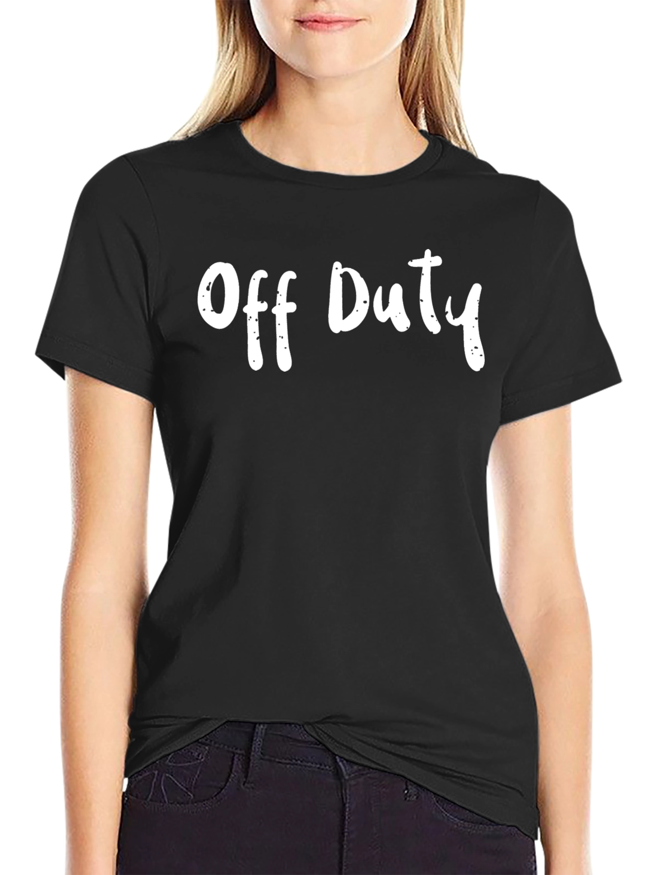 Off Duty Black T-Shirt Casual Wear