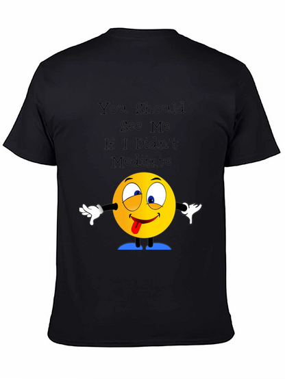 Meditate T-Shirt Crazy Emoji Graphic Tee