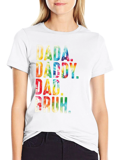 Dada Daddy Dad Bruh Tie Dye Mens Black T-Shirt