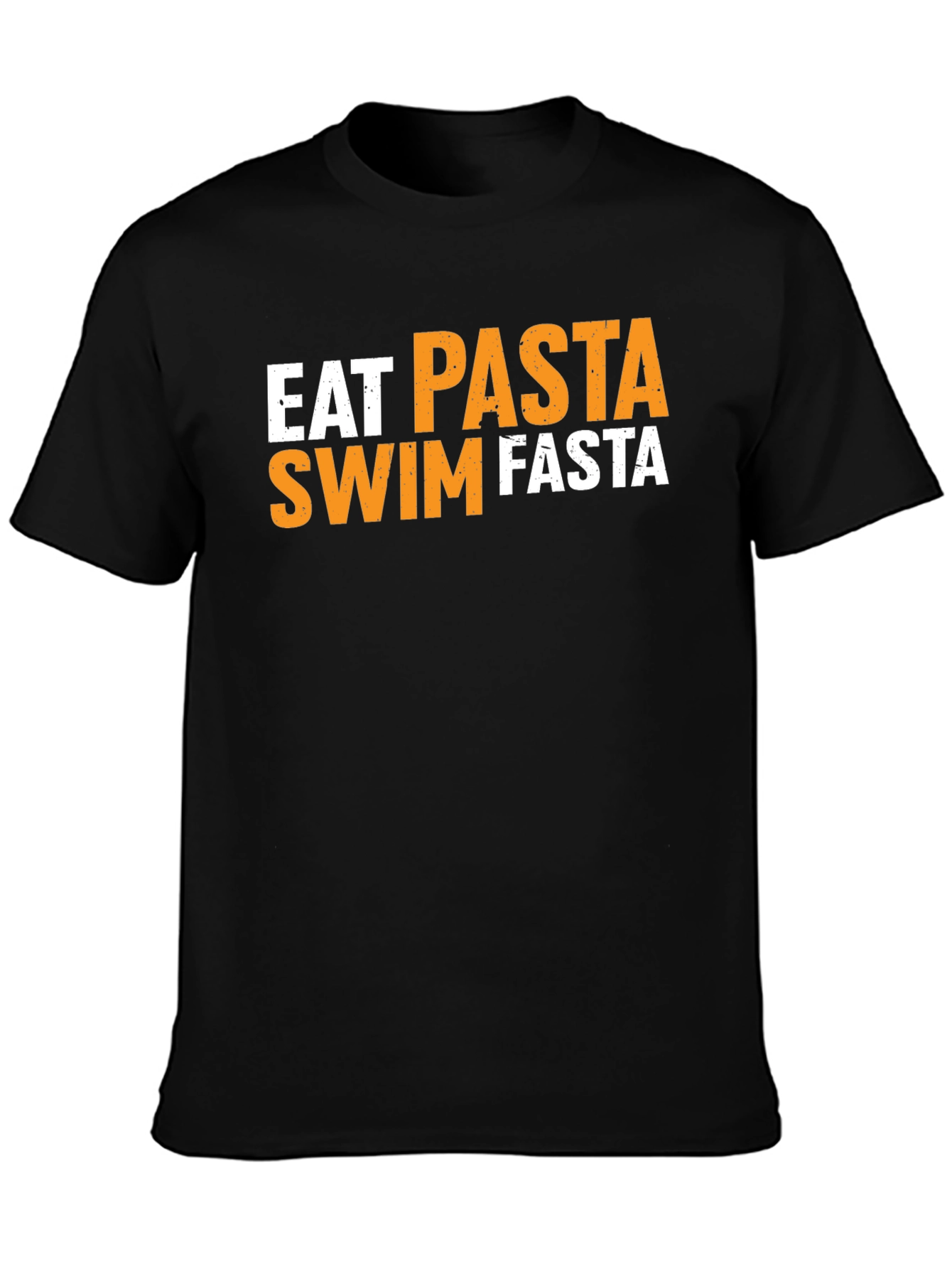 Eat Pasta Swim Fasta Black T-Shirt