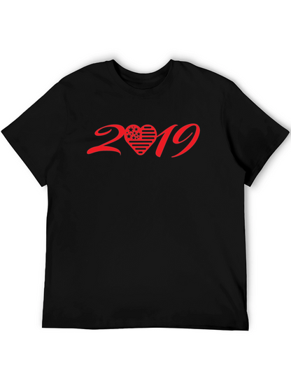 2019 Heart Graphic T-Shirt