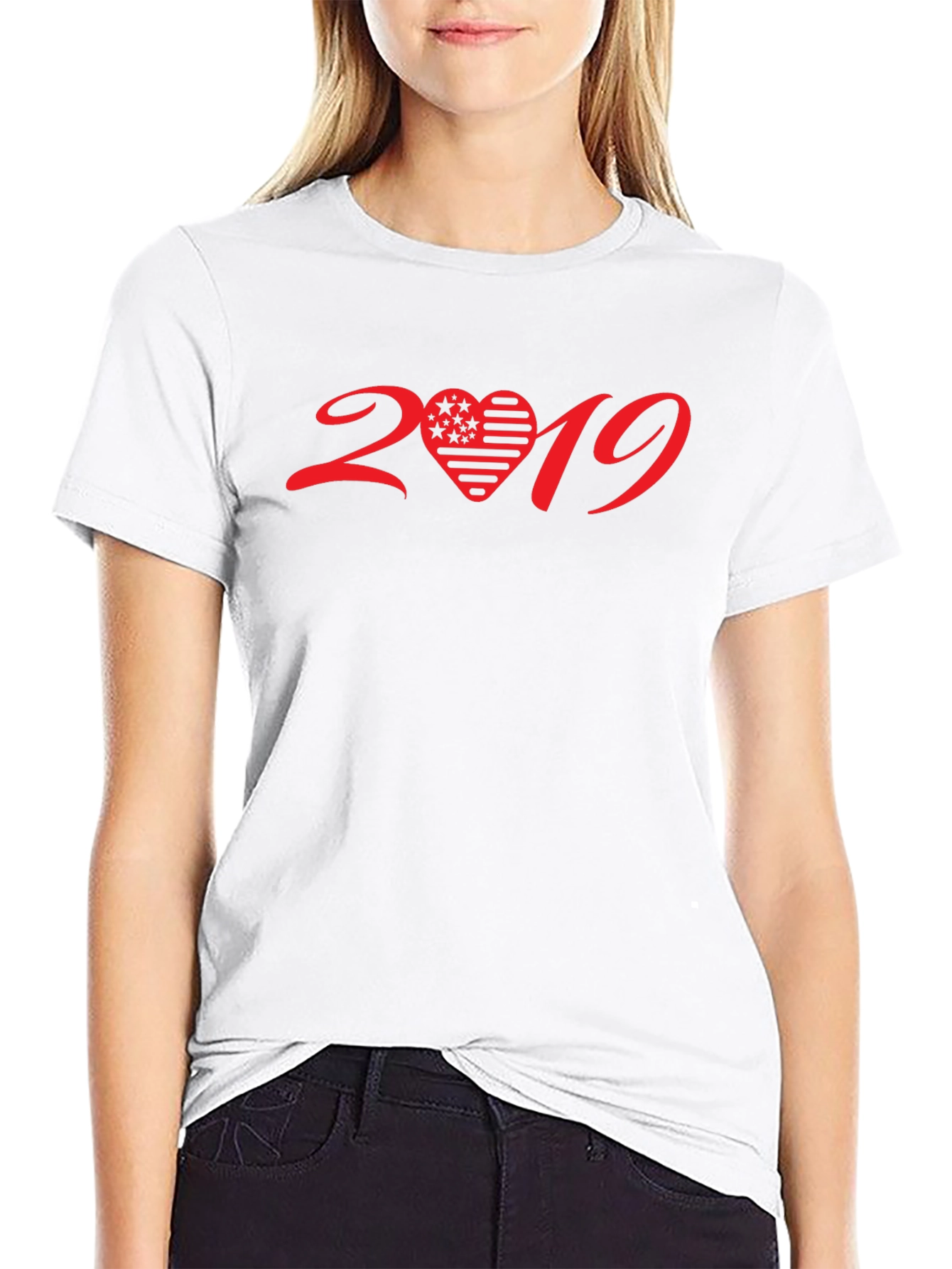 2019 Heart Graphic T-Shirt