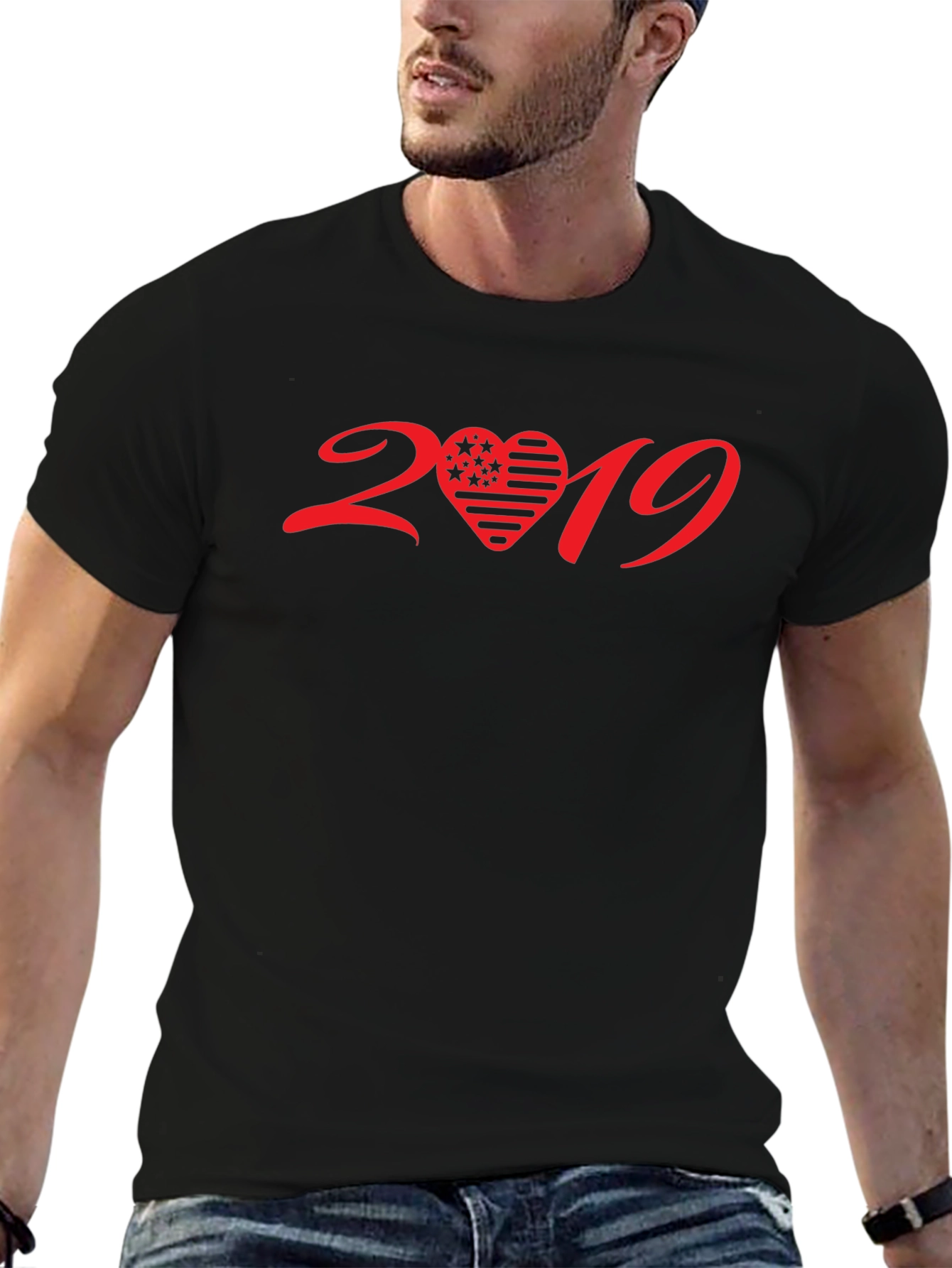 2019 Heart Graphic T-Shirt