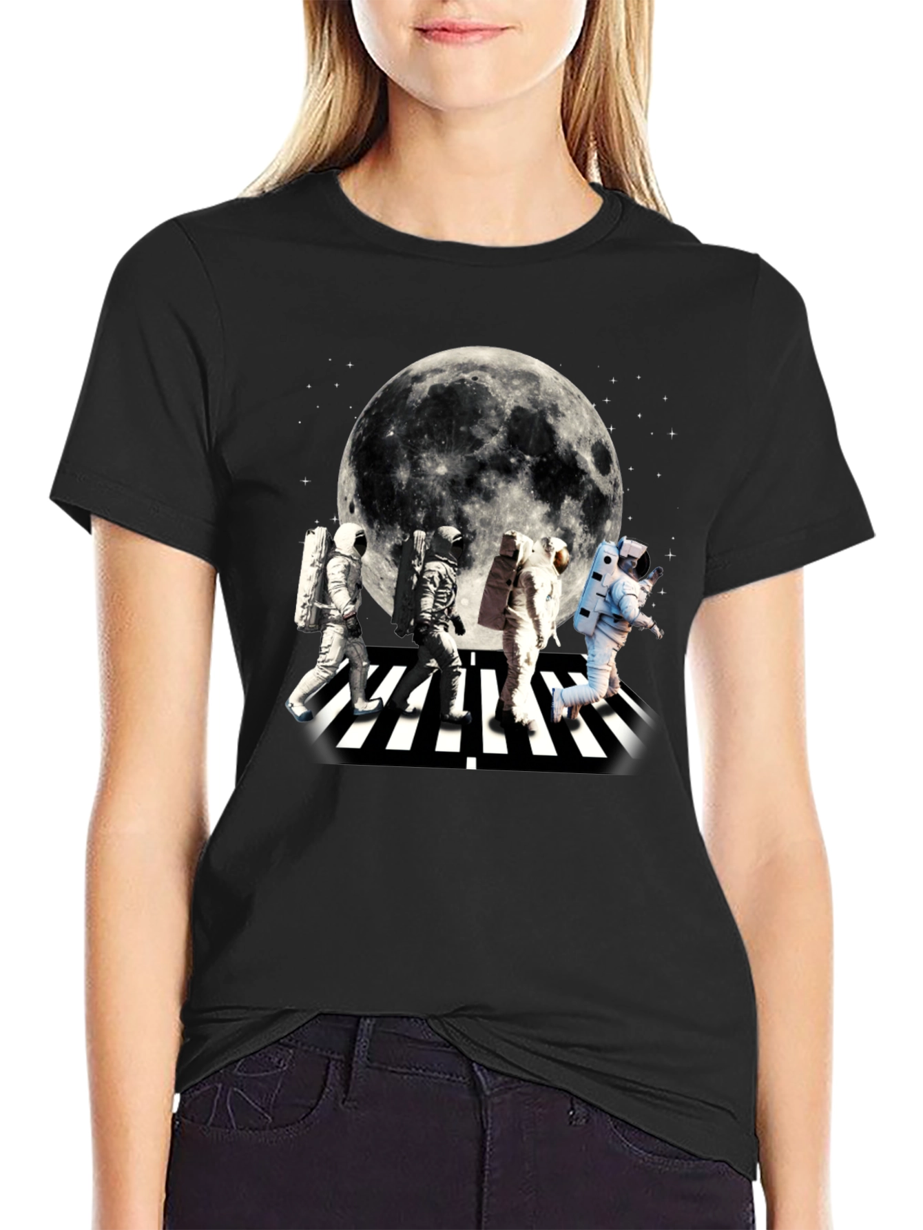 Astronaut Abbey Road Moon Graphic T-Shirt