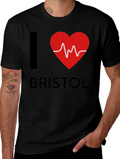 I Love Bristol Heartbeat T-Shirt