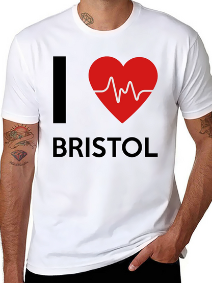 I Love Bristol Heartbeat T-Shirt