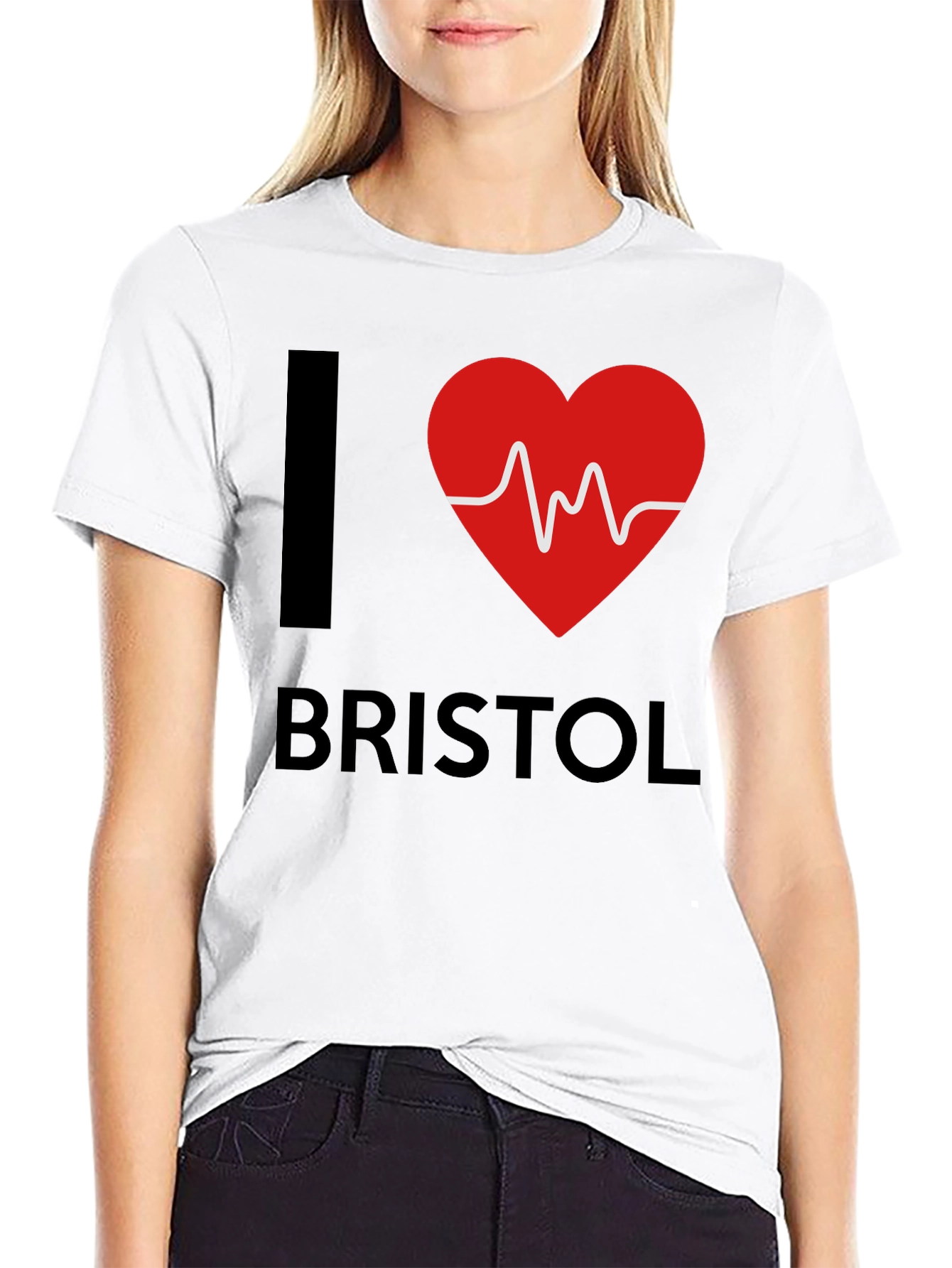 I Love Bristol Heartbeat T-Shirt