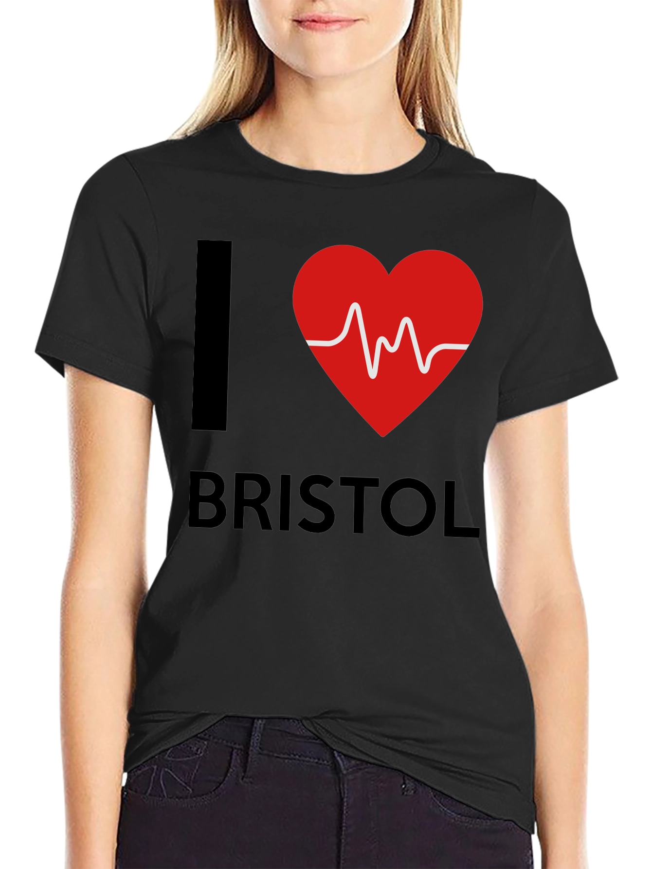 I Love Bristol Heartbeat T-Shirt