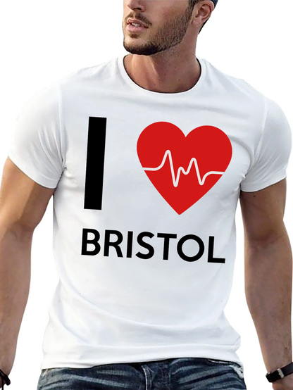 I Love Bristol Heartbeat T-Shirt