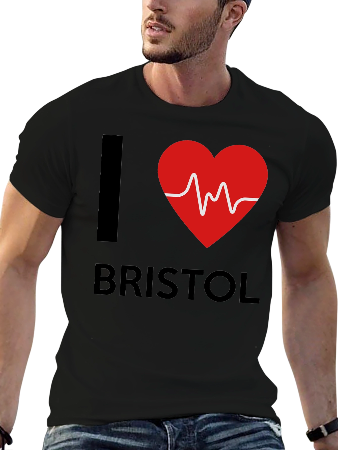 I Love Bristol Heartbeat T-Shirt