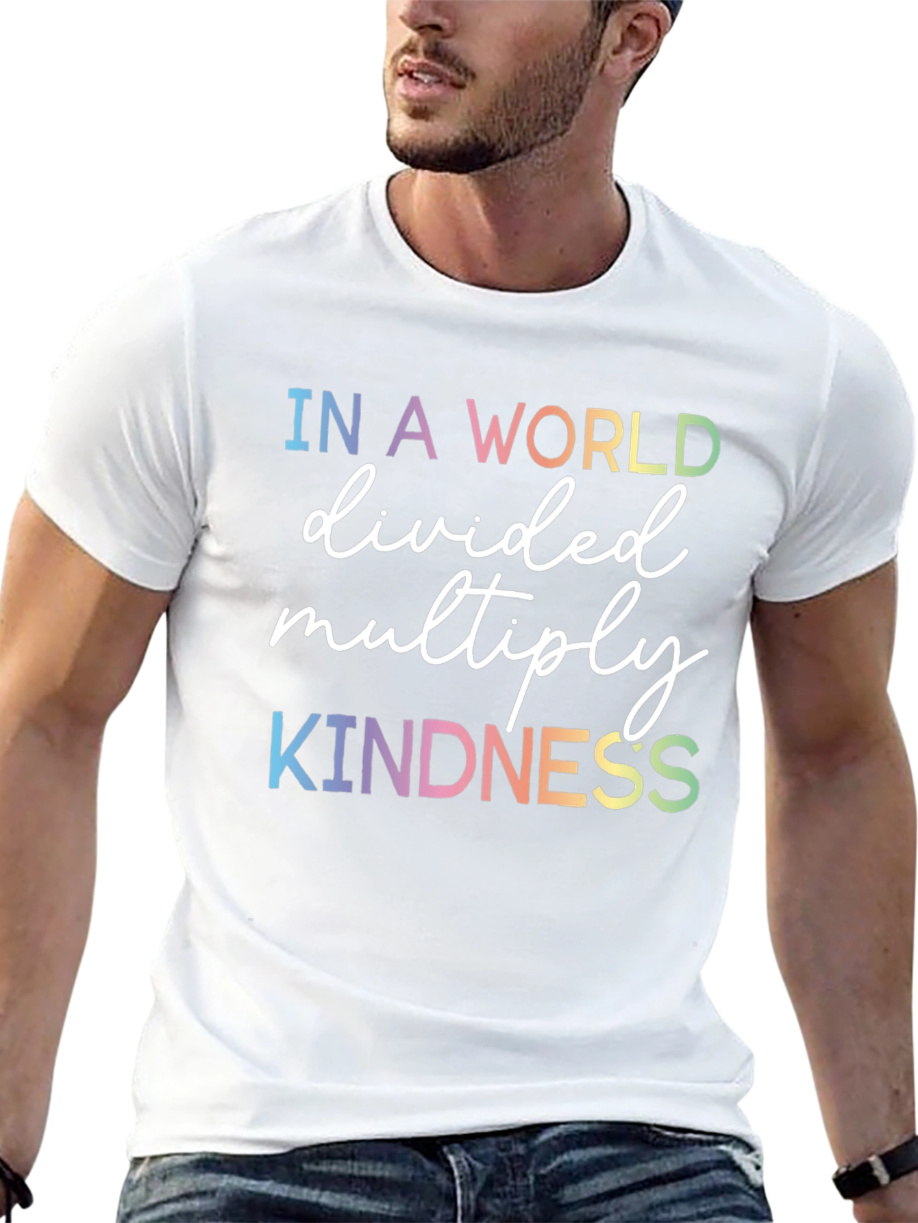 Kindness Graphic Tee - Rainbow Text