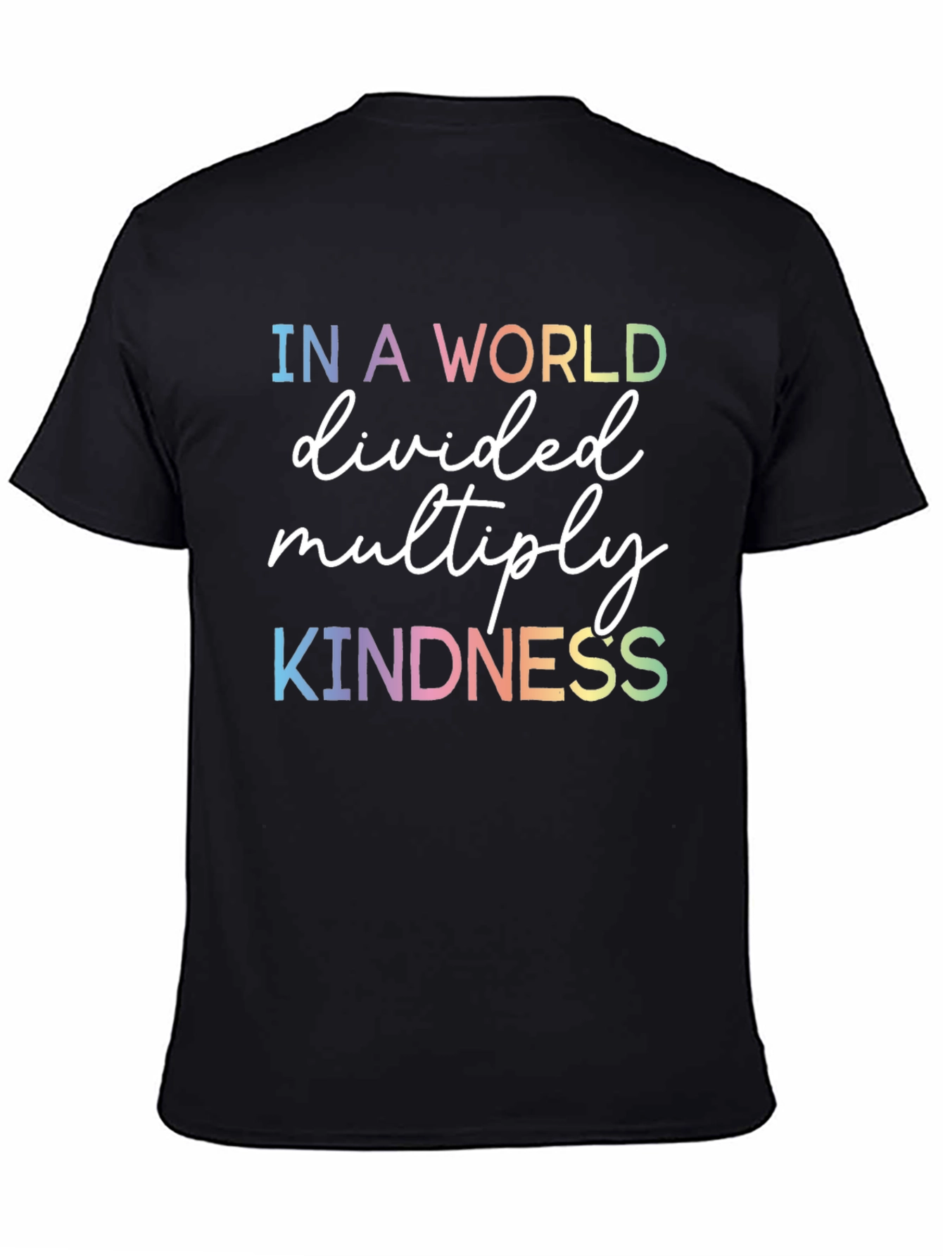 Kindness Graphic Tee - Rainbow Text