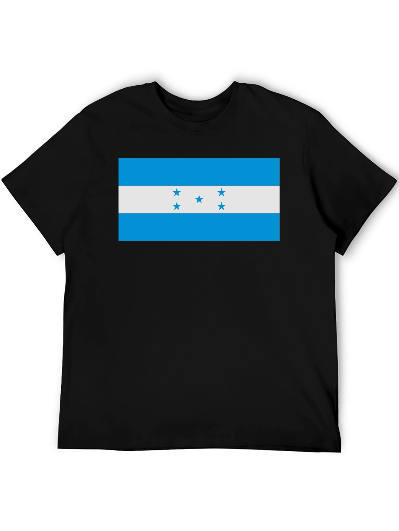 Honduras Flag T-Shirt - Black Cotton Tee