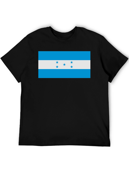 Honduras Flag T-Shirt - Black Cotton Tee