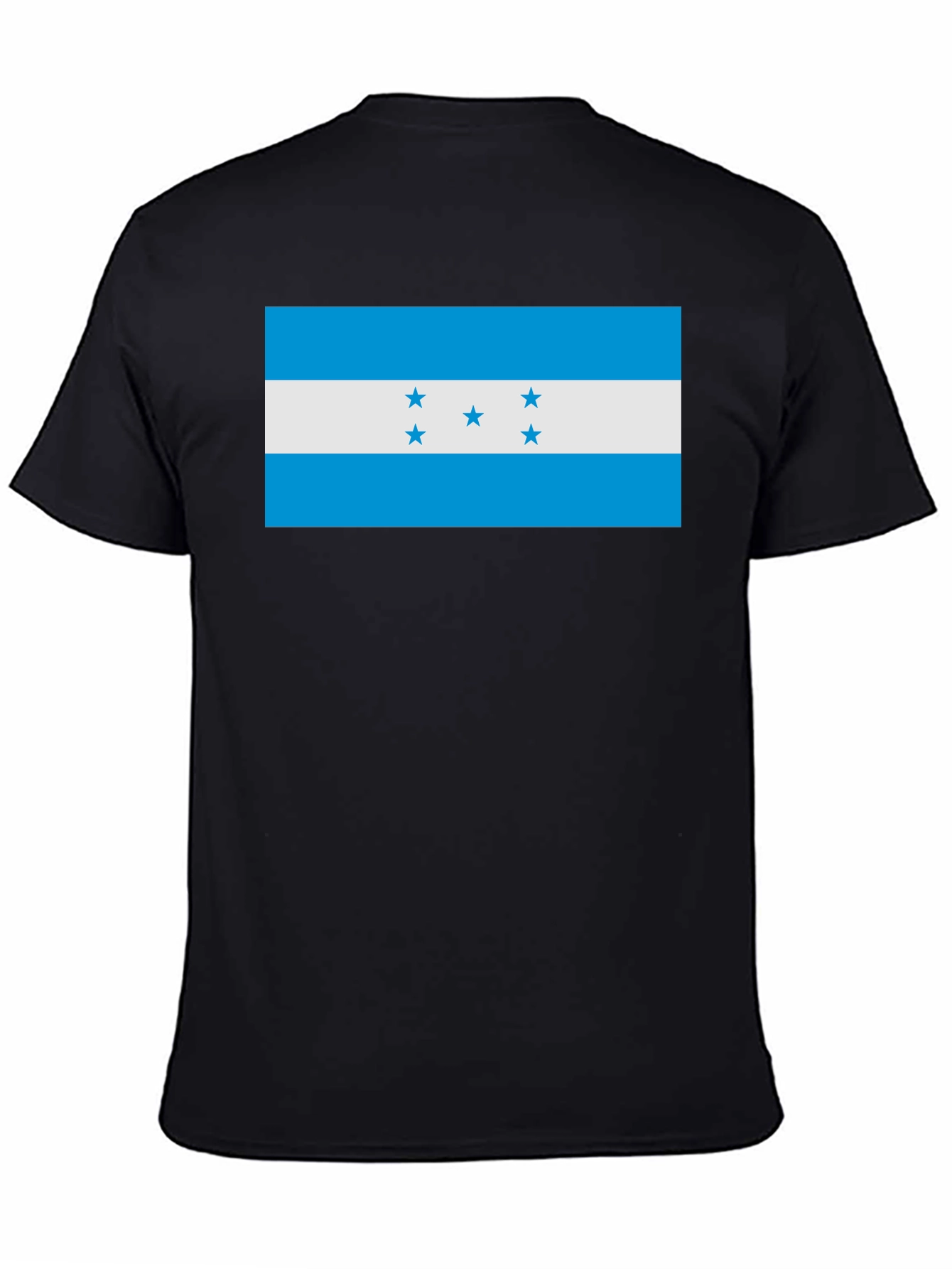 Honduras Flag T-Shirt - Black Cotton Tee