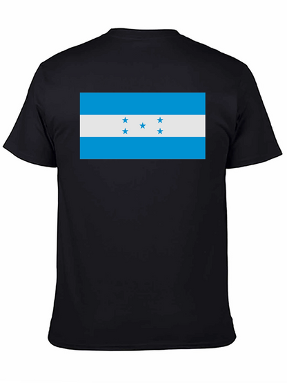 Honduras Flag T-Shirt - Black Cotton Tee