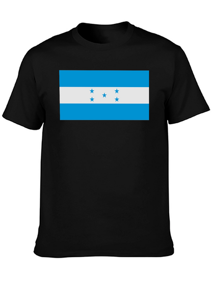 Honduras Flag T-Shirt - Black Cotton Tee