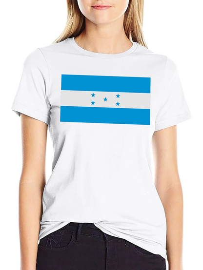 Honduras Flag T-Shirt - Black Cotton Tee