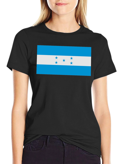 Honduras Flag T-Shirt - Black Cotton Tee