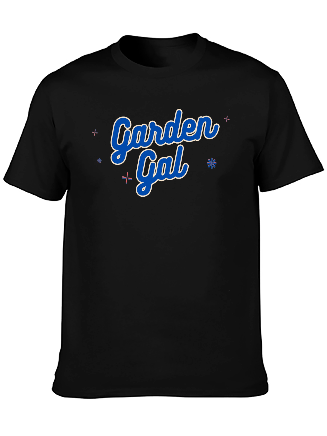Garden Gal T-Shirt - Black Crew Neck