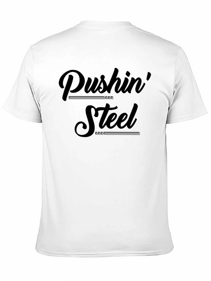 Pushin Steel Graphic Tee - Fitness Motivation