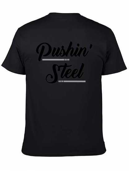 Pushin Steel Graphic Tee - Fitness Motivation