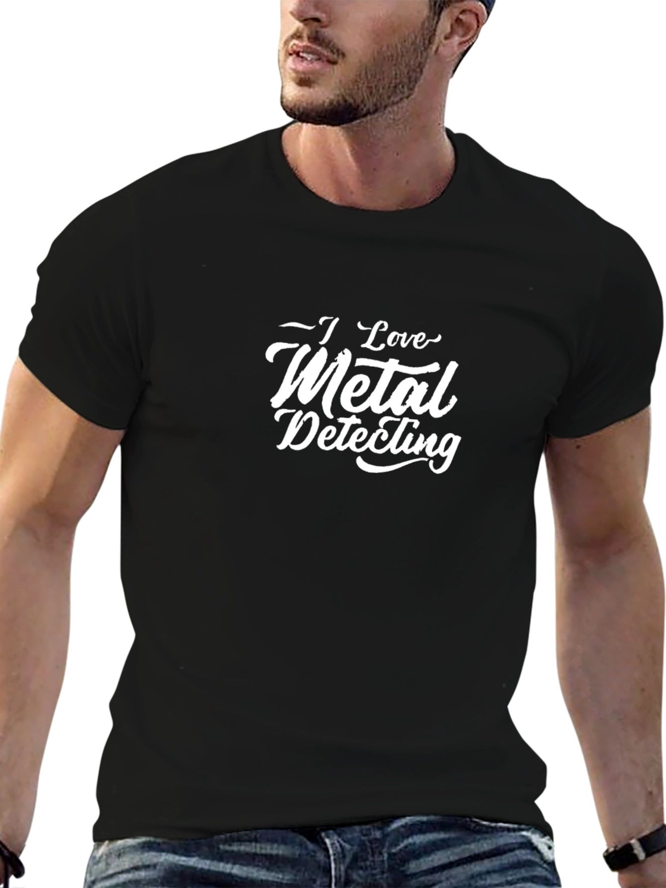 I Love Metal Detecting Black T-Shirt