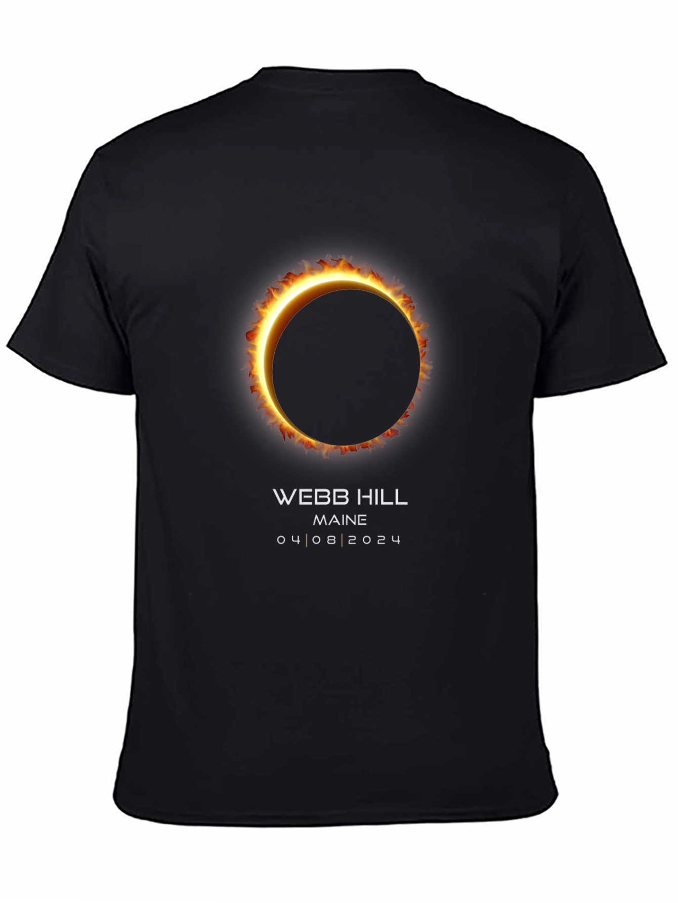 Webb Hill Maine Eclipse T-Shirt - April 8 2024