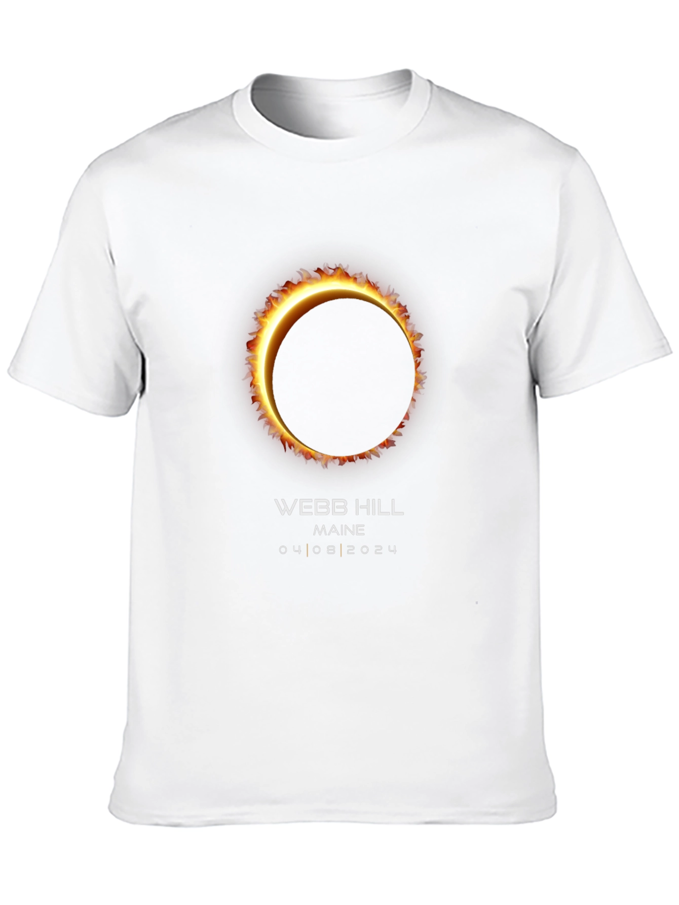 Webb Hill Maine Eclipse T-Shirt - April 8 2024