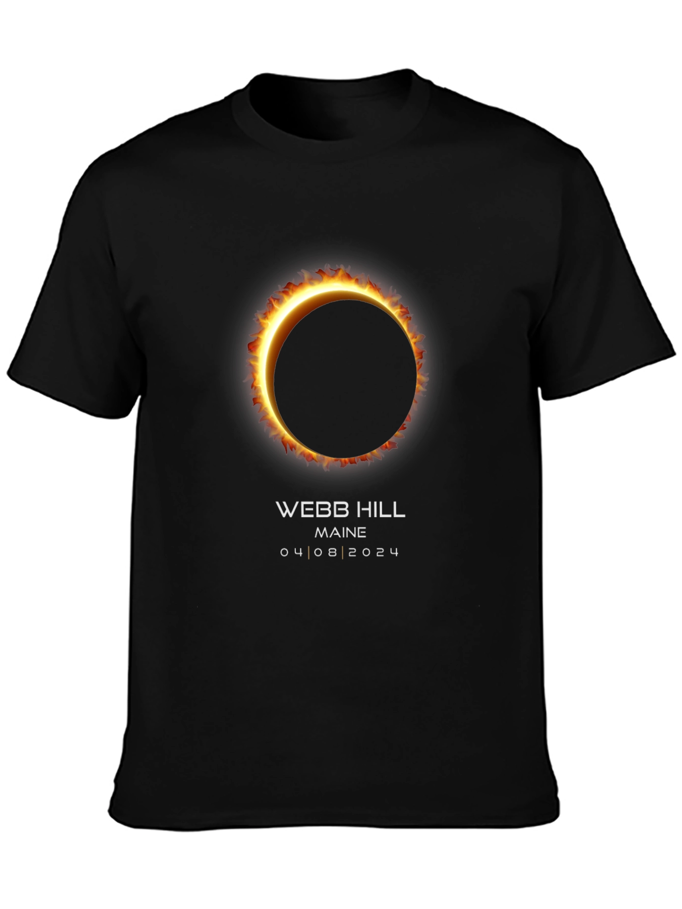 Webb Hill Maine Eclipse T-Shirt - April 8 2024