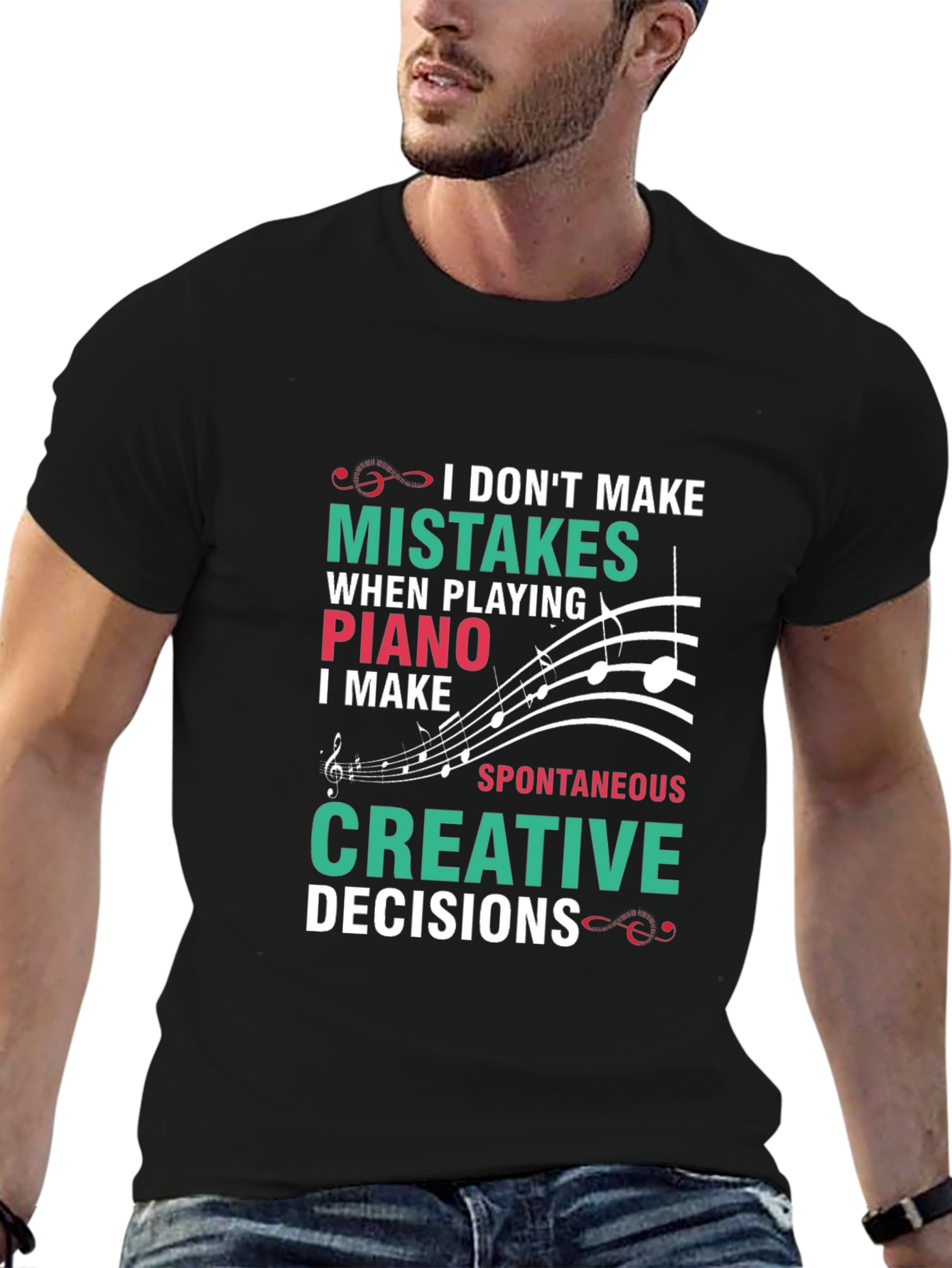 Funny Piano T-Shirt: I Dont Make Mistakes