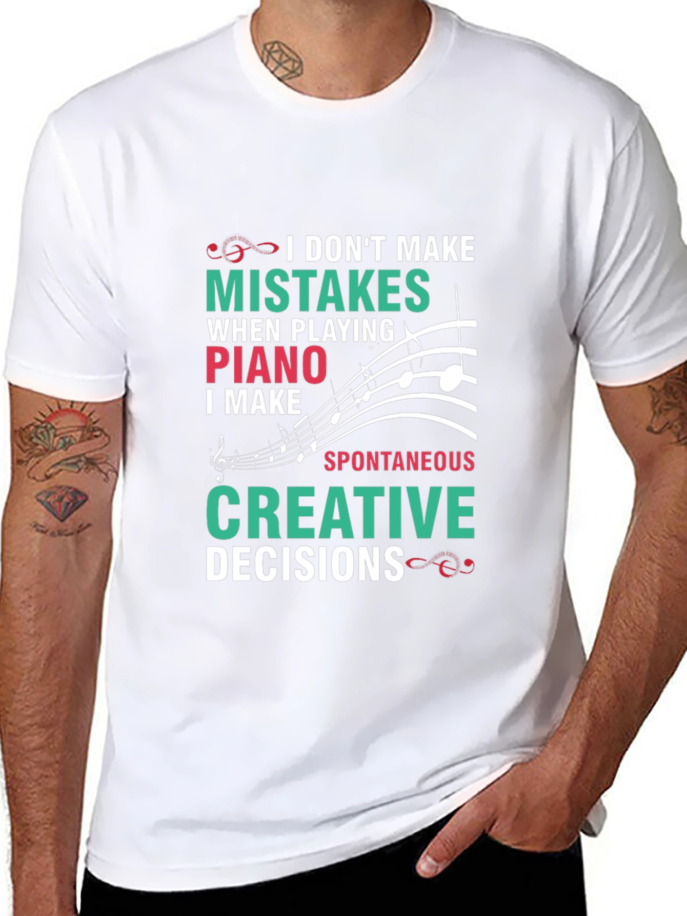 Funny Piano T-Shirt: I Dont Make Mistakes