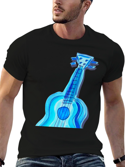 Blue Ukulele Graphic T-Shirt