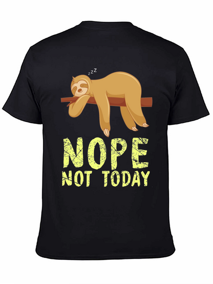 Nope Not Today Sloth Graphic T-Shirt