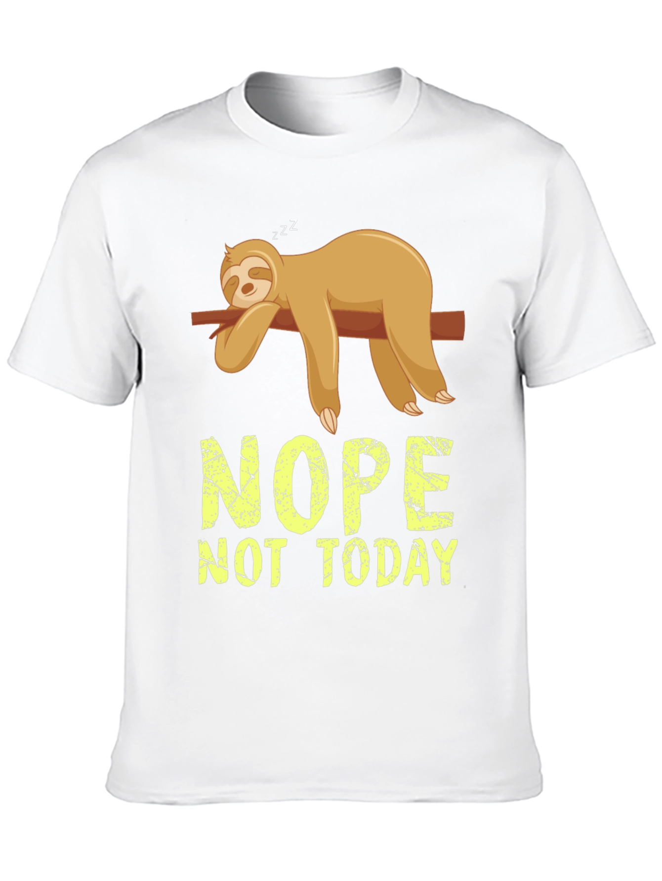 Nope Not Today Sloth Graphic T-Shirt