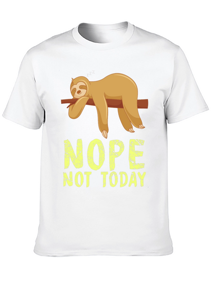 Nope Not Today Sloth Graphic T-Shirt
