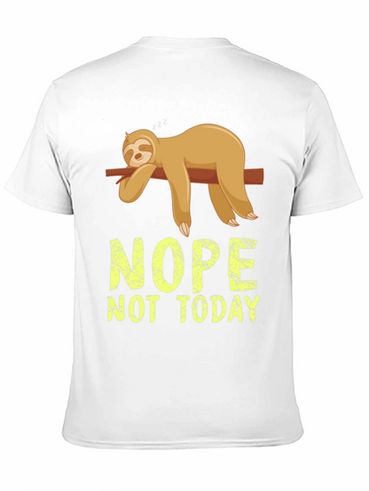 Nope Not Today Sloth Graphic T-Shirt