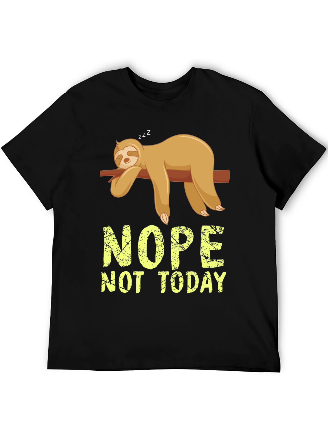 Nope Not Today Sloth Graphic T-Shirt