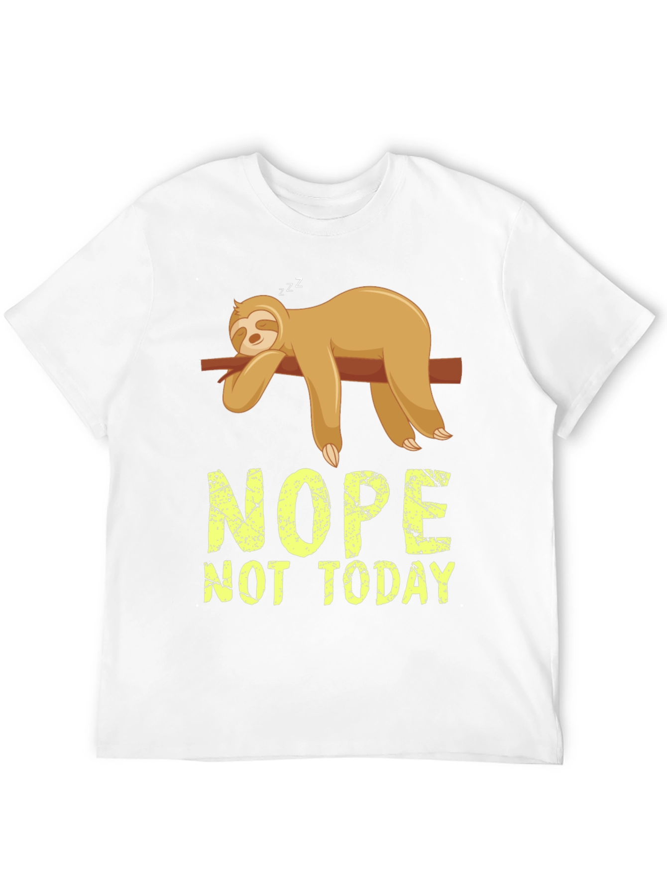 Nope Not Today Sloth Graphic T-Shirt