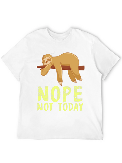 Nope Not Today Sloth Graphic T-Shirt