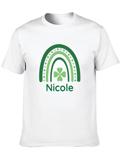 Nicole St. Patricks Day Shamrock Rainbow T-Shirt
