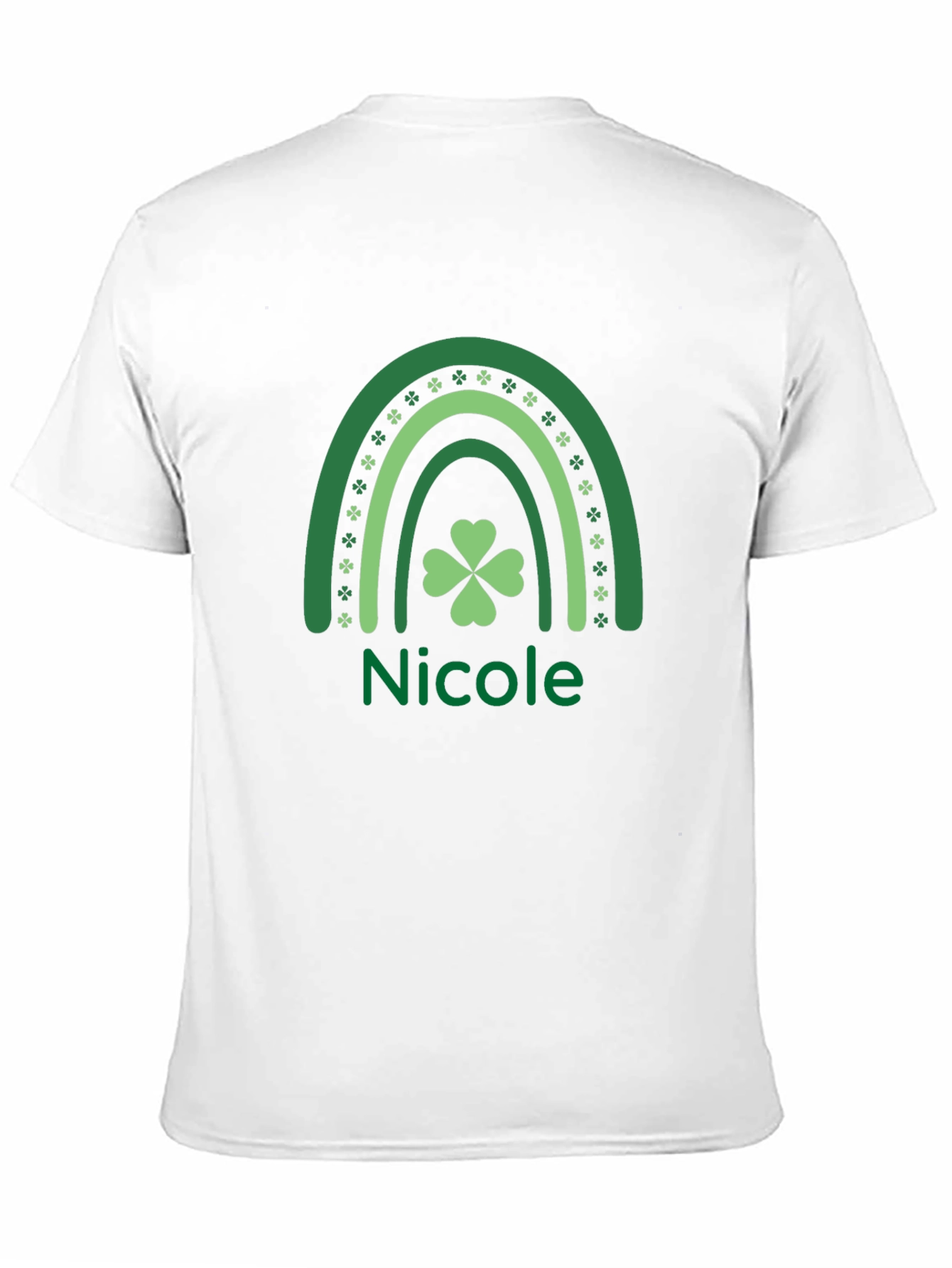 Nicole St. Patricks Day Shamrock Rainbow T-Shirt