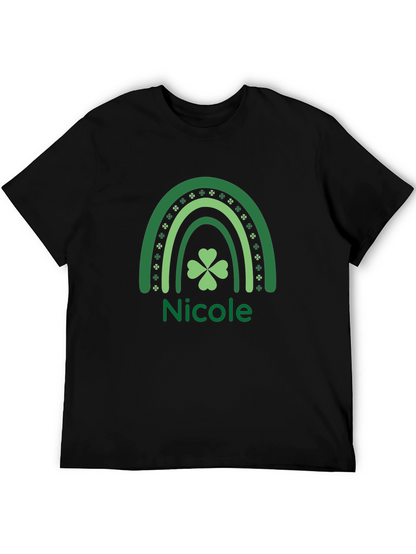 Nicole St. Patricks Day Shamrock Rainbow T-Shirt
