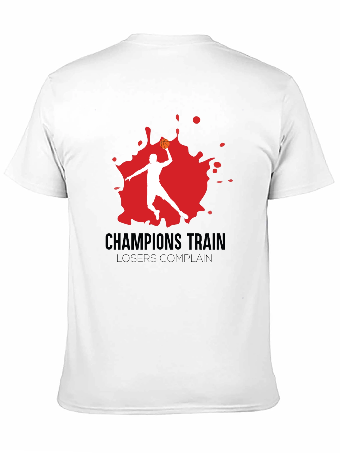 Champions Train Graphic Tee - Basketball Motivation