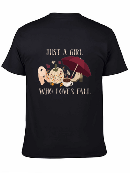 Fall Lover Tee - Autumn Pumpkin Umbrella Shirt
