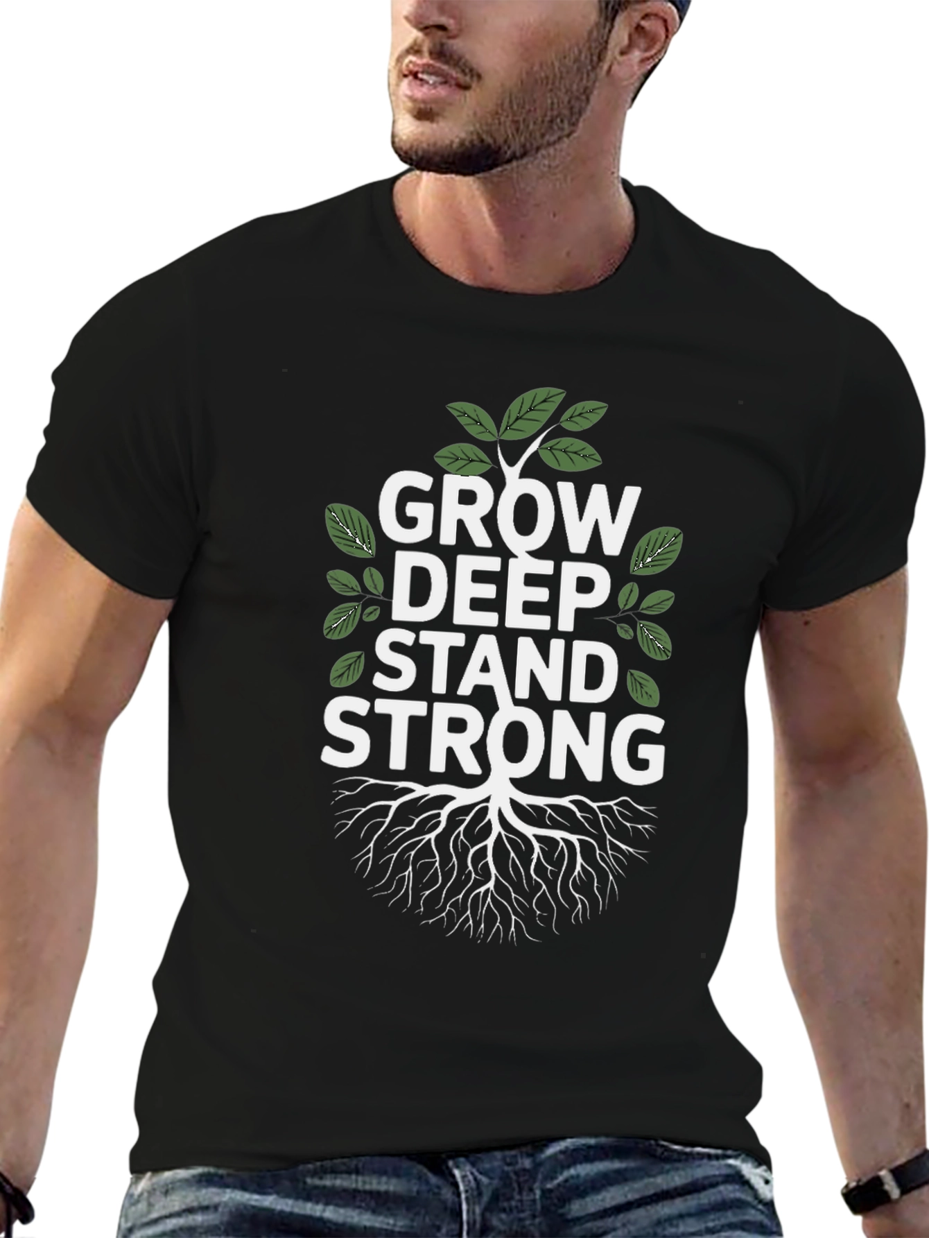 Grow Deep Stand Strong Tree Graphic Tee